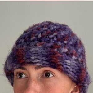Vintage Purple Knit Beanie